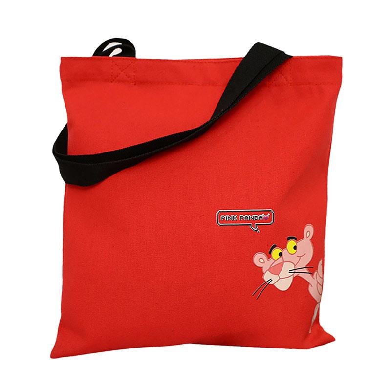 red canvas bag