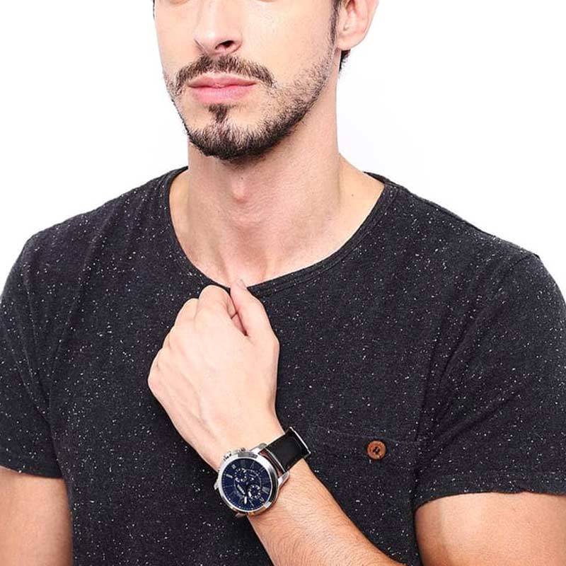 Promo Fossil Grant Chronograph Leather Jam Tangan Pria FS4990