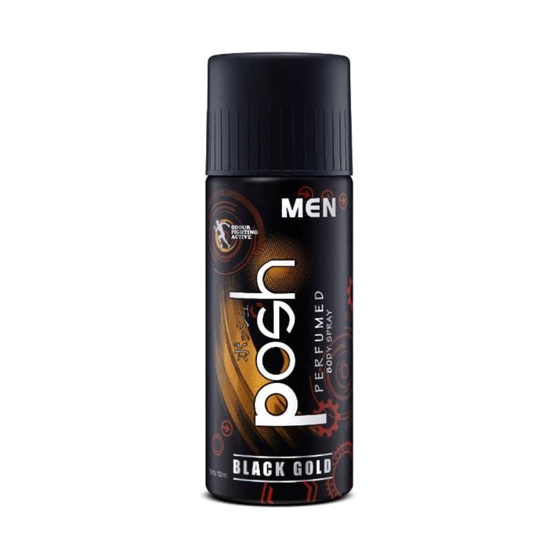 Jual Posh Men Body Spray Black Gold 150ml Online November 2020 Blibli Com
