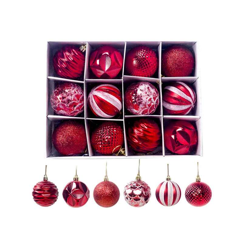 Jual Bluelans Christmas Ball Ornament Baubles Xmas Tree Window Hanging Decoration 6 Cm 12 Pcs Online Oktober 2020 Blibli Com
