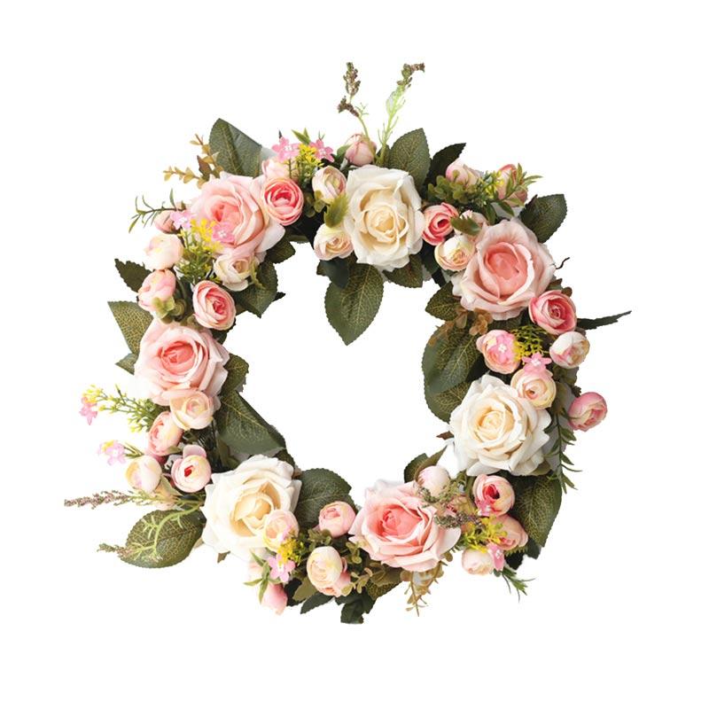 Jual Artificial Rose Flower Wreath Window Door Decoration Ornament Showcase Garland Online Oktober 2020 Blibli Com