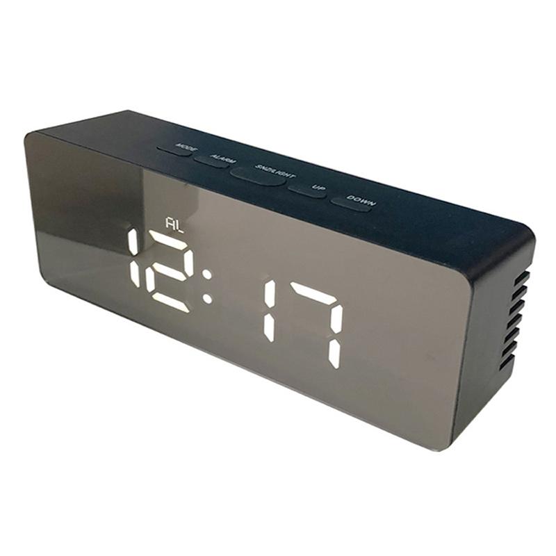 Jual H Ikea Rectangle Led Mirror Alarm Clock Digital Snooze Time Display Table Clock Online September 2020 Blibli Com
