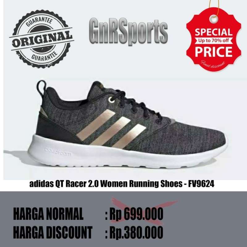 Jual Sepatu adidas QT Racer 2.0 Women Running Shoes FV9624