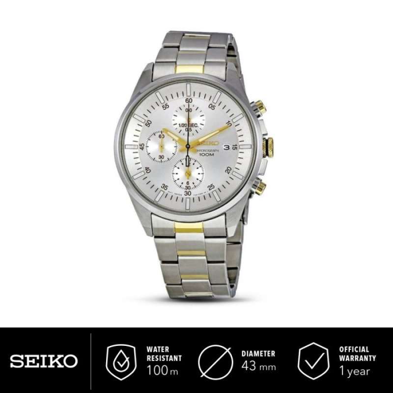 Jual Seiko Chronograph Emas Original Branded Harga Diskon