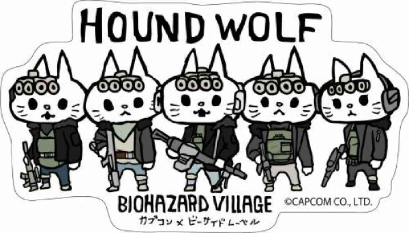 CAPCOM x B-Side LABEL Sticker Bio Hazard Hound Wolf Squad