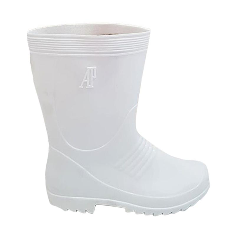 Jual Ap Boots 1 Pendek Karet Sepatu Boot Unisex Putih Online Oktober 2020 Blibli Com