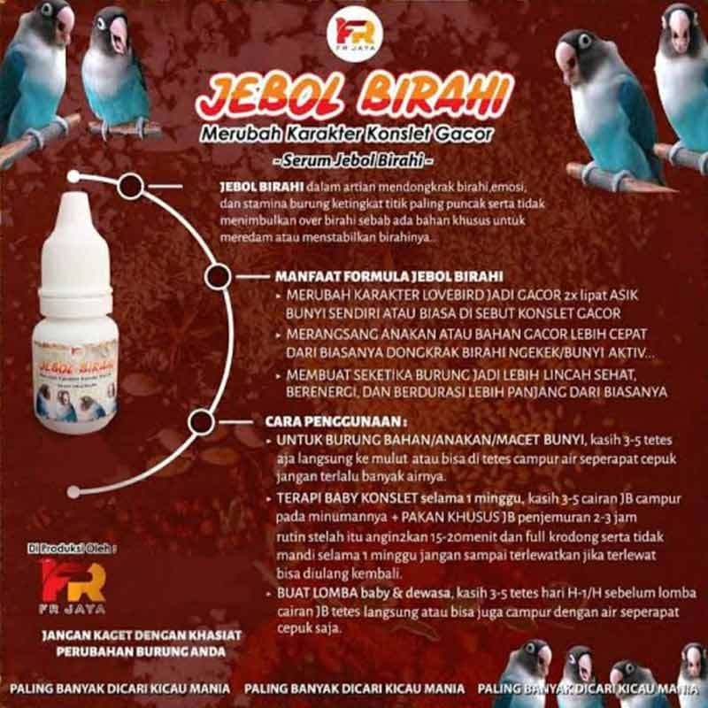 Jual Fr Jaya Serum Jebol Birahi Vitamin Burung Murah Februari 2020