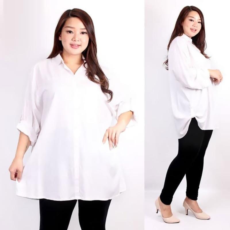 Jual Arena Katun Rayon Kemeja Wanita White Jumbo Online Februari 2021 Blibli