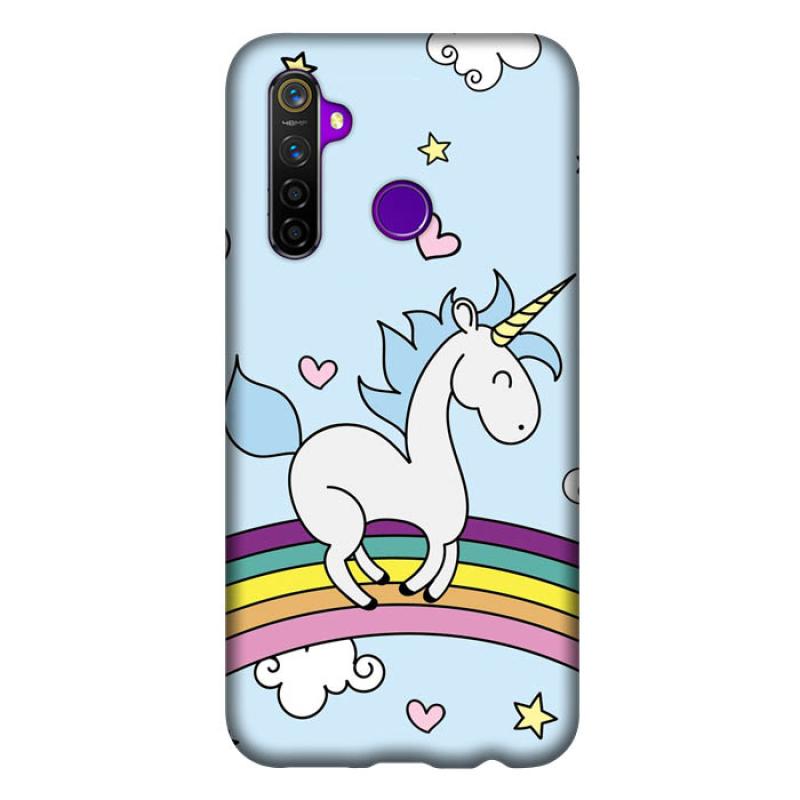 Jual Hardcase Premium Custom Realme 5 Unicorn Rainbow Wallpaper
