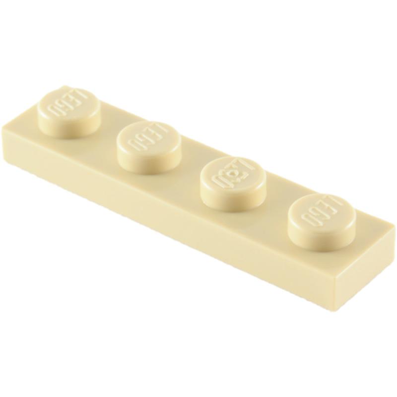 Lego 4 Tan 1x4 brick block with 8 studs