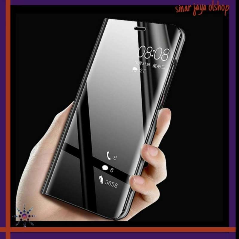 SEAHAI Cover Per Xiaomi Redmi 10 5G / Note 11E – Flip Con Specchio E Clear View – Custodia Protettiva Con Supporto – Nero - 3
