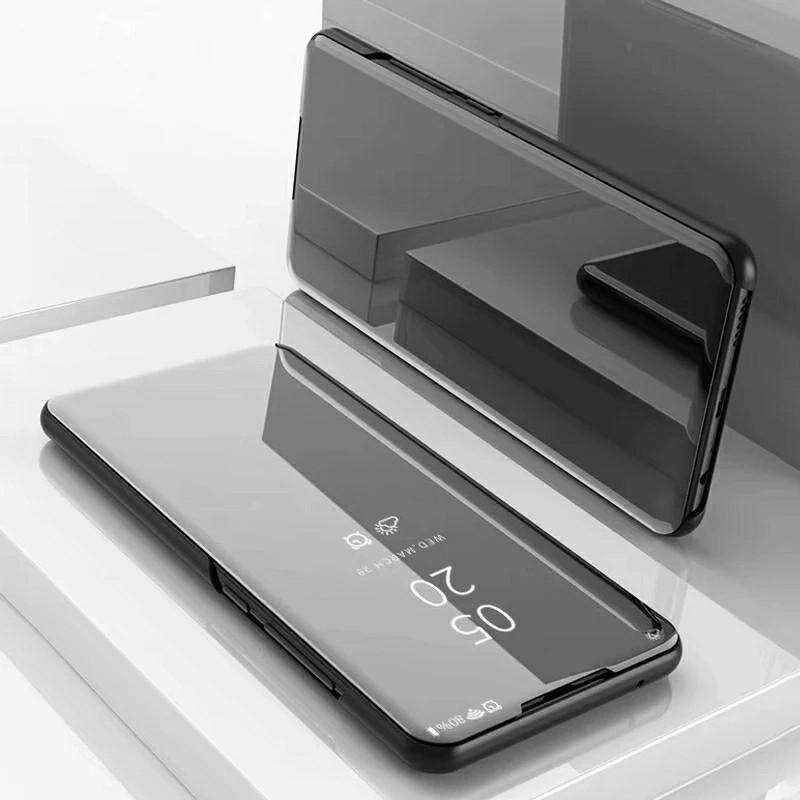 SEAHAI Cover Per Xiaomi Redmi 10 5G / Note 11E – Custodia Flip Con Specchio E Supporto, Visione Chiara, Bumper Antishock (Nero)