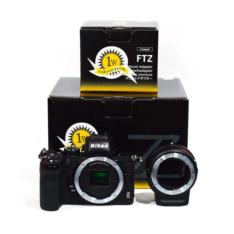 Jual Nikon Z50 Kamera Mirrorless With Ftz Adapter Kit Body Only