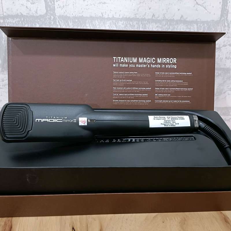 Titanium magic mirror hair straightener hot sale
