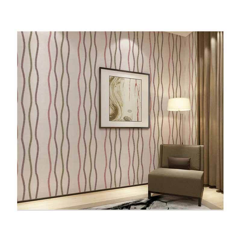 Jual Oem Motif Garis Polkadot Wallpaper Dinding 10m X 45cm