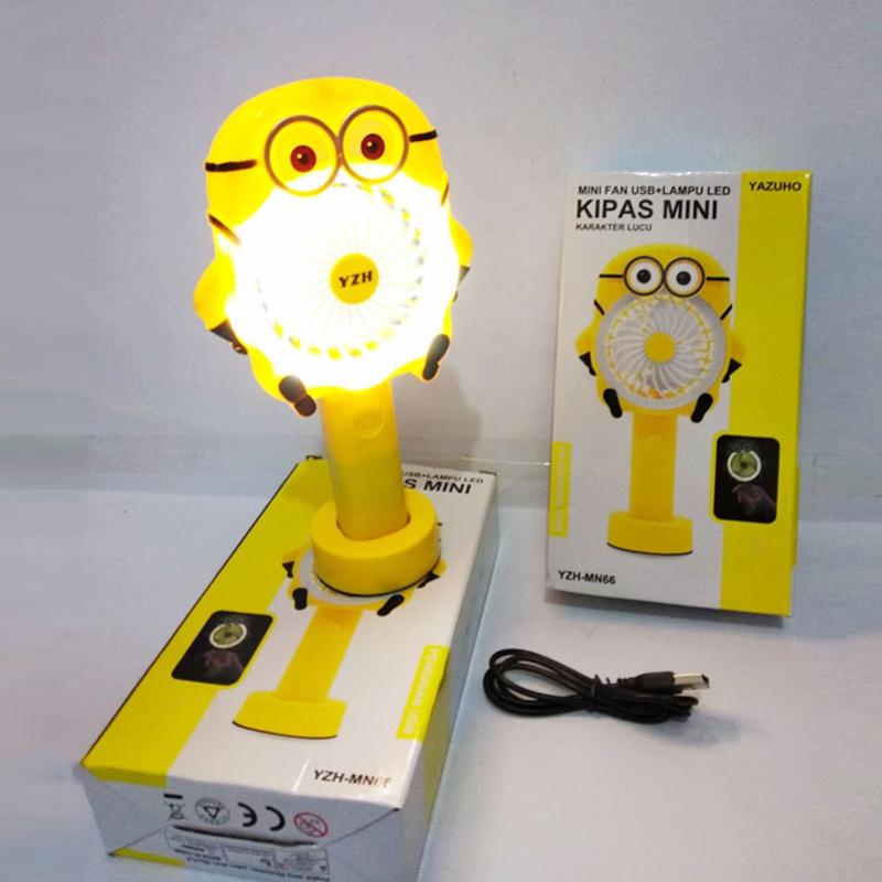 Jual Yazuho Karakter Minion Recharge Usb Led Mini Portable Kipas