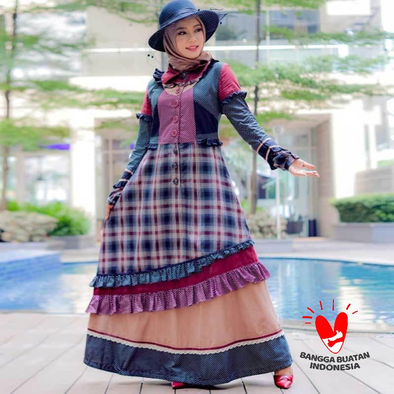 jual esme fashion x ina rose dress musllimah wanita online september 2020 blibli com
