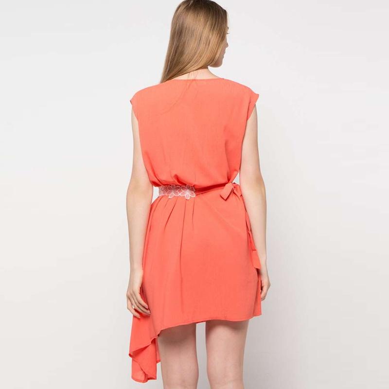 white orange dress