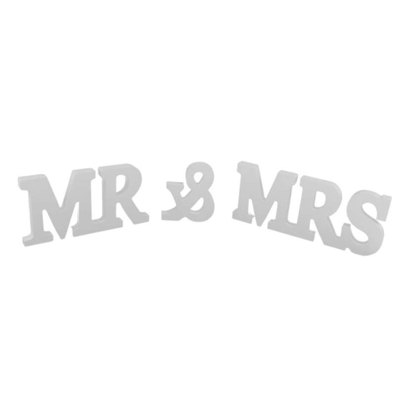 Jual Oem Mr Mrs White Wooden Letters Wedding Standing Sign Decor