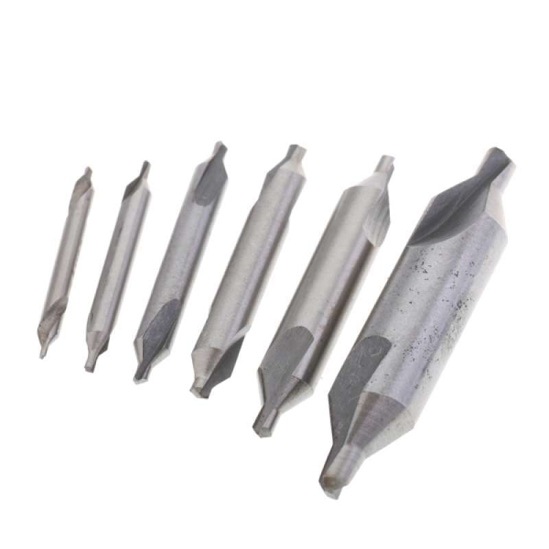 5pcs High Speed Steel Center Drill Bits Set,60 Degree Angle 1.5/2/2.5/3/4mm for Lathe Machines and Remove Chips Smoothly 