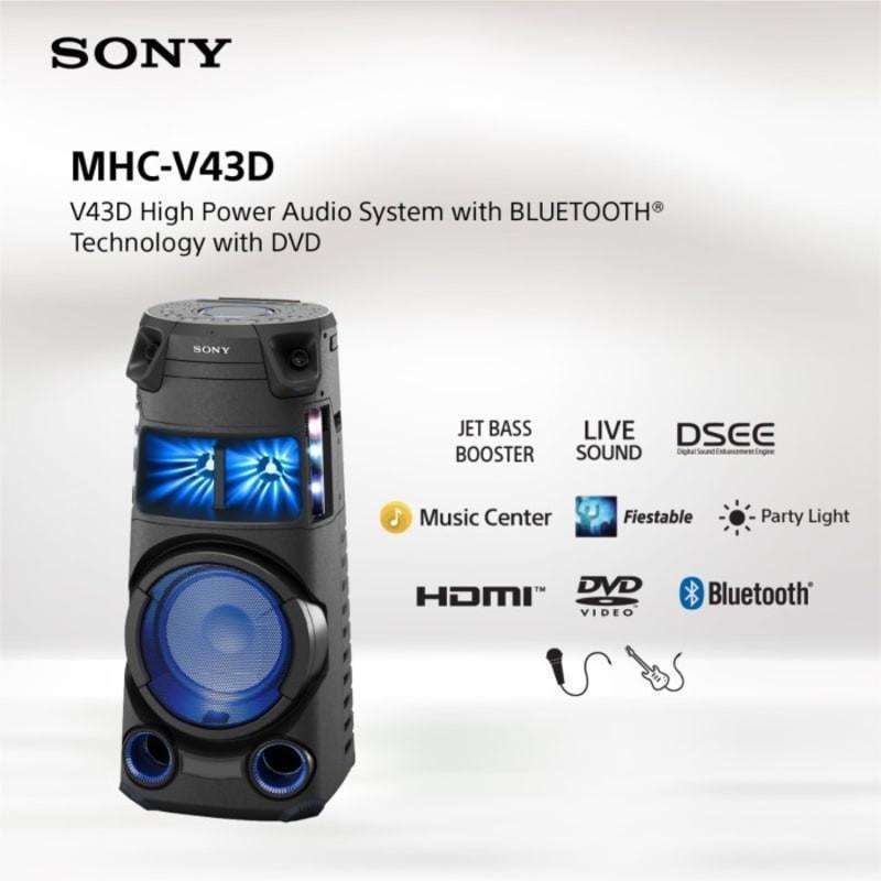 Sony MHC-V43D Audio System with Bluetooth (2020)