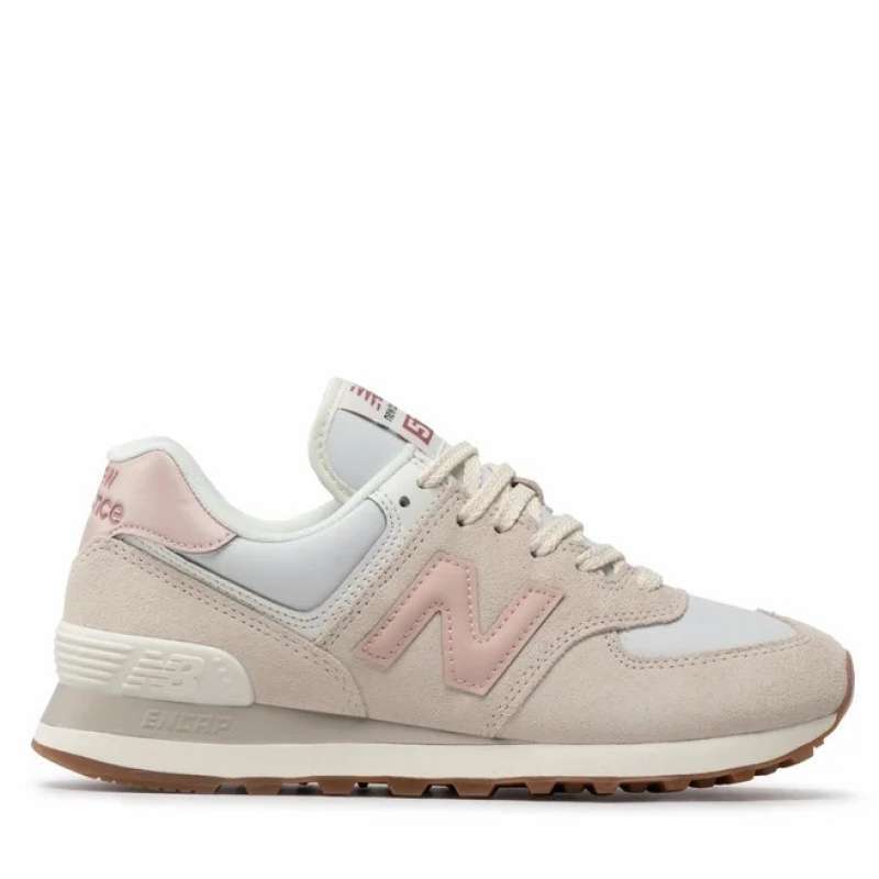 Jual Sepatu Sneakers Pria New Balance 574 Ivory Grey Pink ORIGINAL