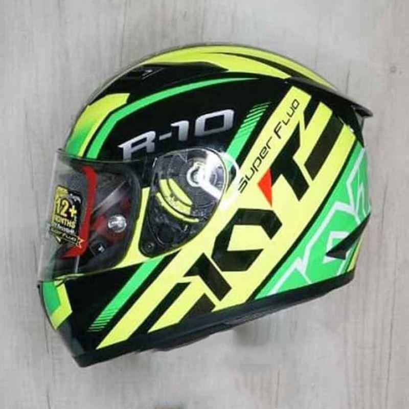 Harga helm kyt full cheap face r10 super fluo