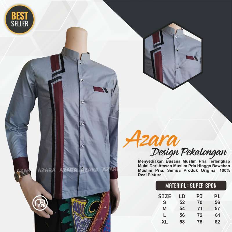 Jual Baju Koko Pria Petir Abu Marun Lengan Panjang Baju Muslim Pria Baju Koko Hadroh Koko Kombinasi Baju Koko Gus Azmi Koko Santri Seragam Pondok Online Januari 2021 Blibli