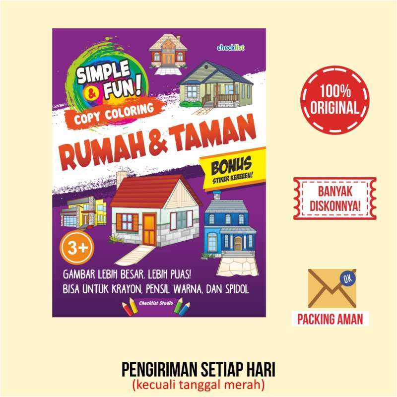 Jual Buku Mewarnai Copy Coloring Rumah Taman Bonus Stiker Online November 2020 Blibli Com