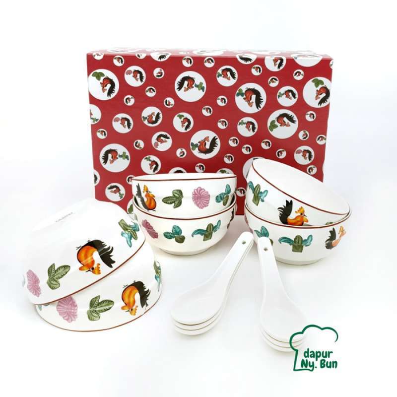 Jual Paket Eksklusif Mangkok Nasi Kecil Motif Ayam Jago Sayur Sendok Bebek Murah September 2020 Blibli Com