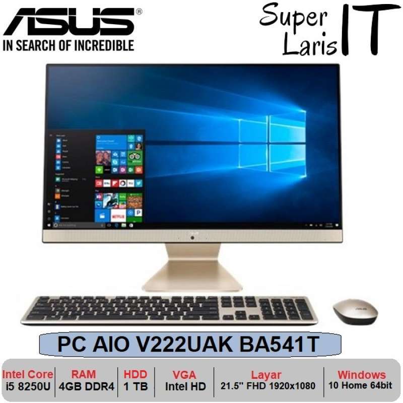 Jual All In One Asus V222uak Ba541t I5 8250u 4gb 1tb 21 5inch W10 Key Mouse Online Oktober 2020 Blibli Com