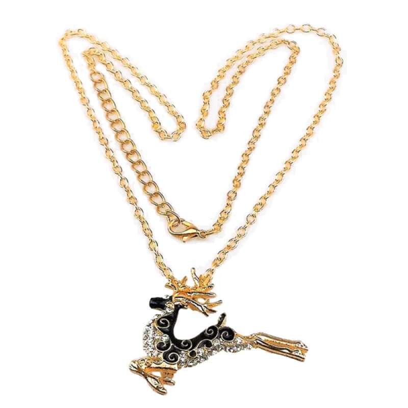 Jual Vintage Christmas Reindeer Pin Brooch Pendant Chain Necklace Jewelry Gift Online November 2020 Blibli
