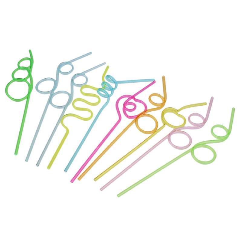 Jual 10x Crazy Colors Curly Drinking Straws Sipping Straws Kids Party Gift Favors Online Desember 2020 Blibli