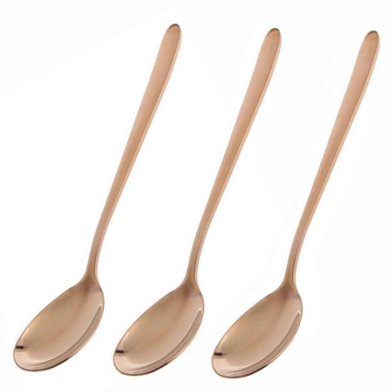 Jual 3pcs Korean Style Long Handle Dining Table Dinner Coffee Spoon Rose Gold Online Oktober 2020 Blibli Com