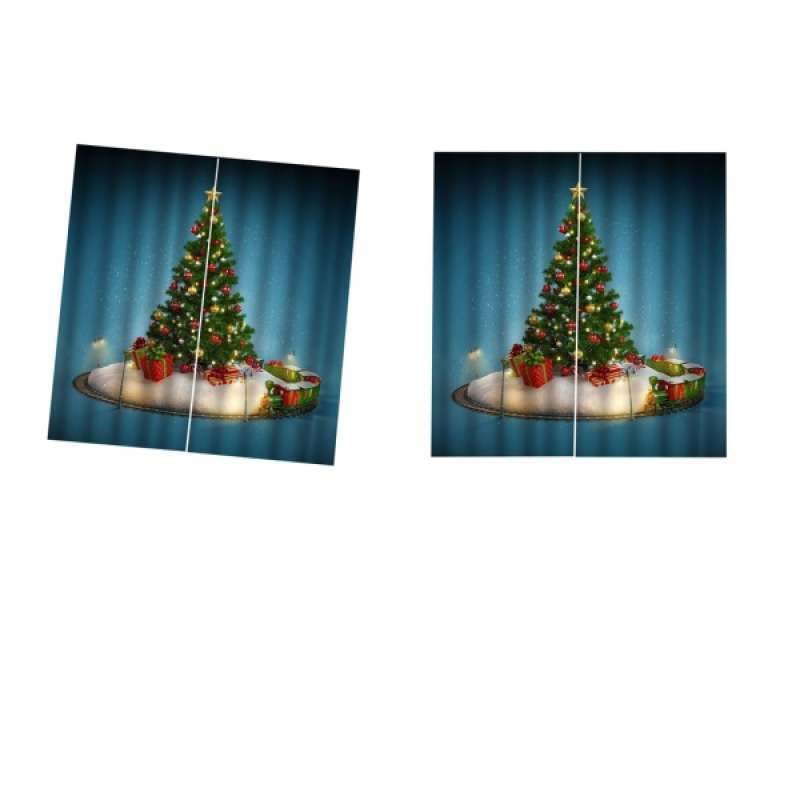 Jual 2set Christmas Decorative Window Curtain For Christmas Home Kitchen Decoration Online November 2020 Blibli Com
