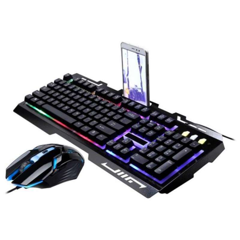 Jual Gaming Keyboard Mouse Combo Led Rainbow Color Backlit 104 Keys Usb Wired Online Januari 2021 Blibli