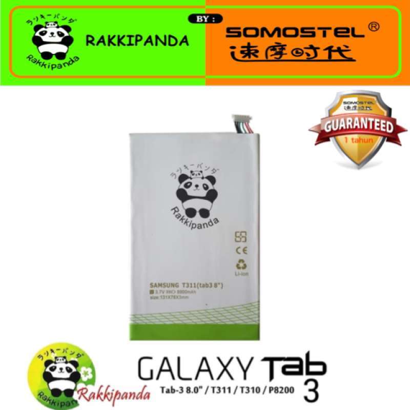 rakkipanda baterai for samsung tab 3 8