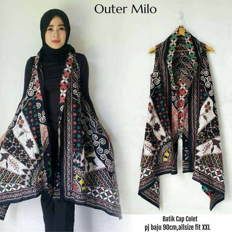 Jual Outerwear Batik Wanita Outer Gamis Rompi Luaran Fashion Muslim Tunik Online Maret 2021 Blibli