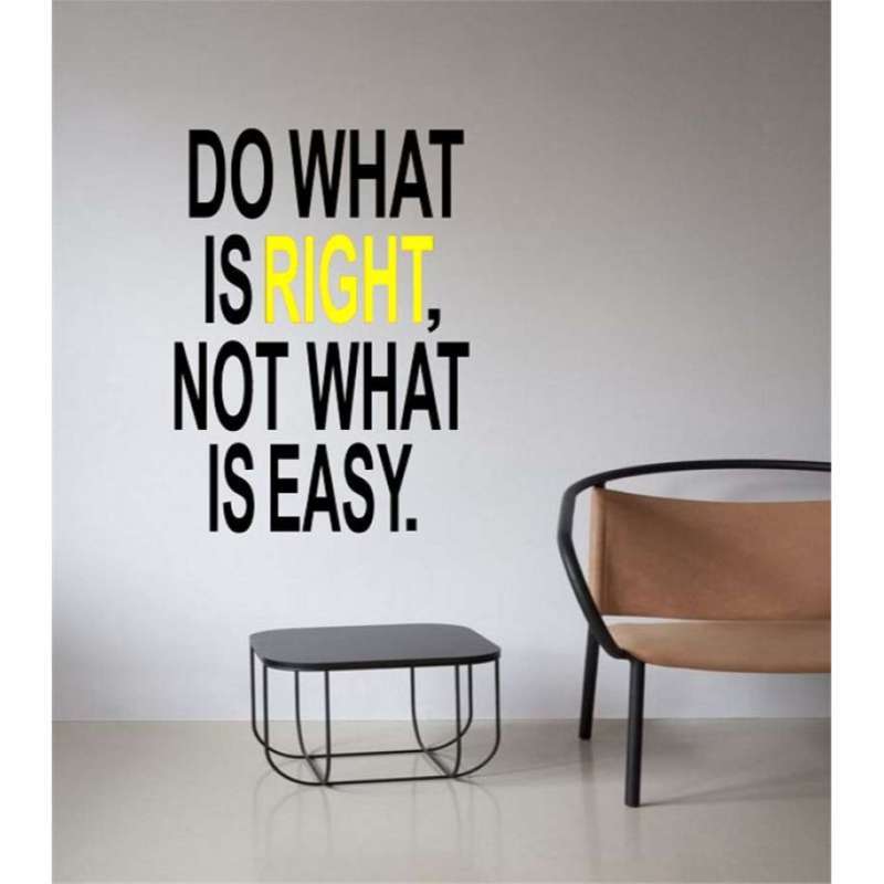 Jual Stiker Dinding Rumah Kaca Office Wall Sticker Do What Is Right Online April 2021 Blibli