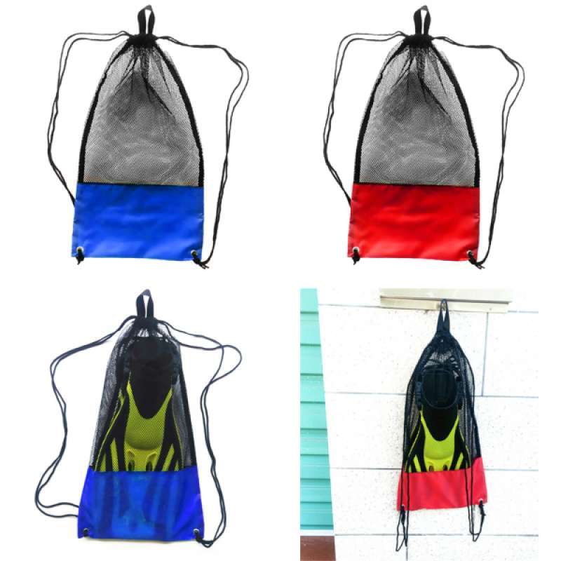 Diving Mesh Gear Bag Shoulder Backpack for Scuba Dive Mask Snorkel Tube Fins 