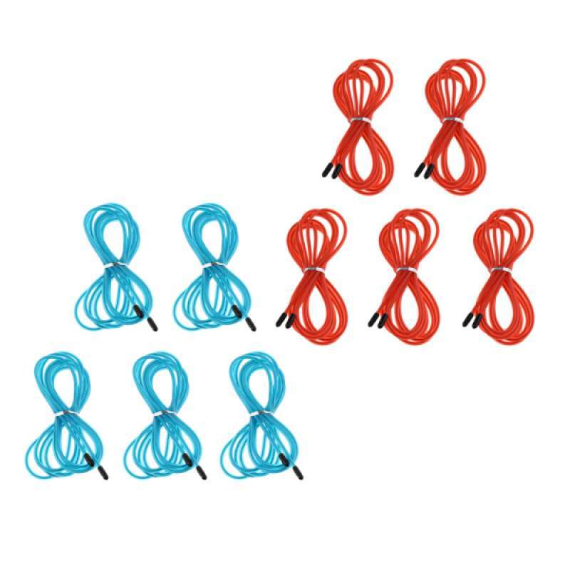 CUTICATE 10pcs Jump Rope Replacement Cable PVC Coated Cables Accessory Blue Red 