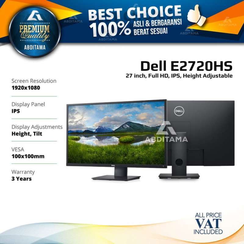 Jual Monitor Led Dell E2720hs 27 1920x1080 Ips Vga Hdmi Speaker Online Februari 2021 Blibli