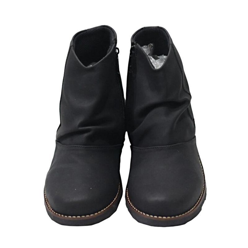 Handmade Mr Joe Kerutos Sepatu Boot Pria - Black