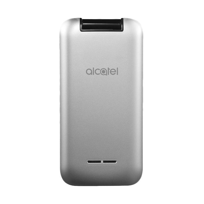 Alcatel 2051 Flip Handphone - Metal Silver [Dual SIM]