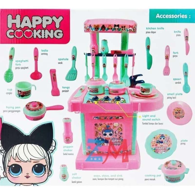 mainan masakan kitchen set lol surprise bp9632