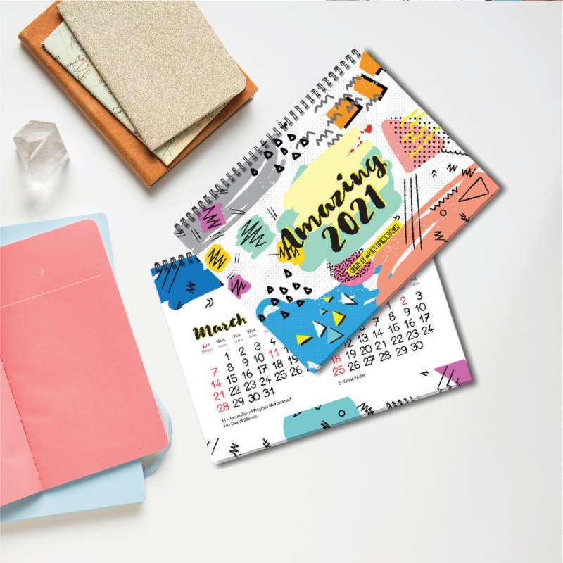 Jual Kalender 2021 Charis Colorful Calendar Online Januari 2021 Blibli