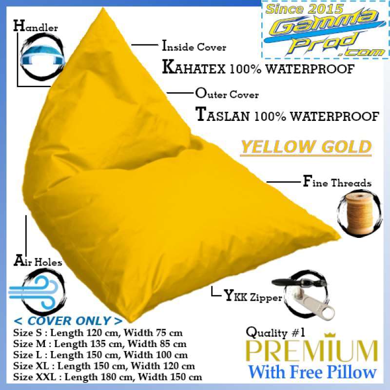 Jual Cover Bean Bag Triangle Outdoor Taslan Premium Var Warna 3 Online Februari 2021 Blibli