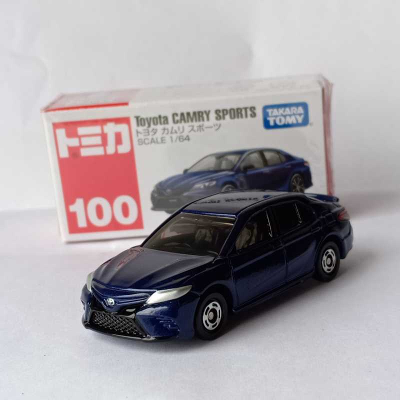 Tomica No.100 Toyota Camry Sports 1:64 Scale Diecast – Blue, 2019 Issue, New