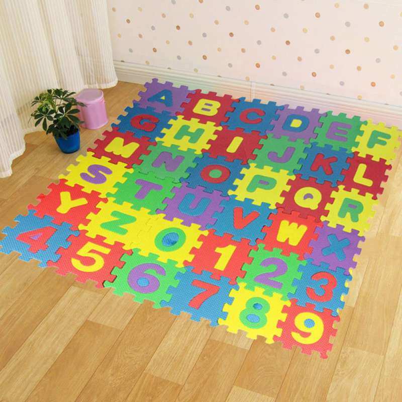 foam floor alphabet and number puzzle mat
