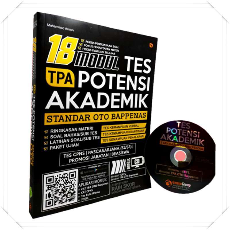 Jual Buku Psikotes 18 Modul Tes Tpa Potensi Akademik Standar Oto Bappenas Online Maret 2021 Blibli